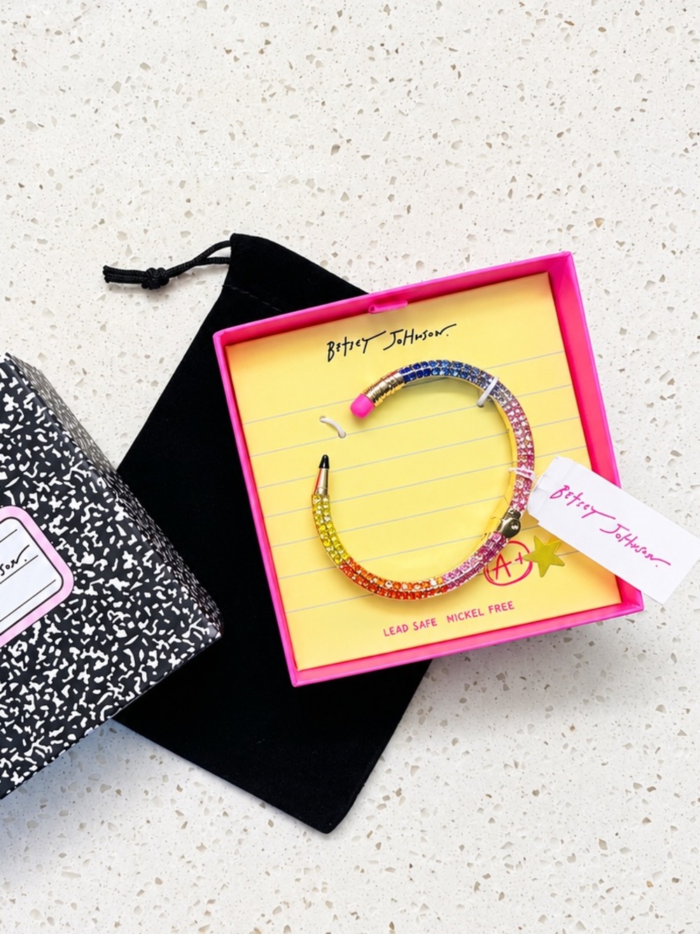 Betsey Johnson Rainbow Pencil Bracelet Multicolor NWT